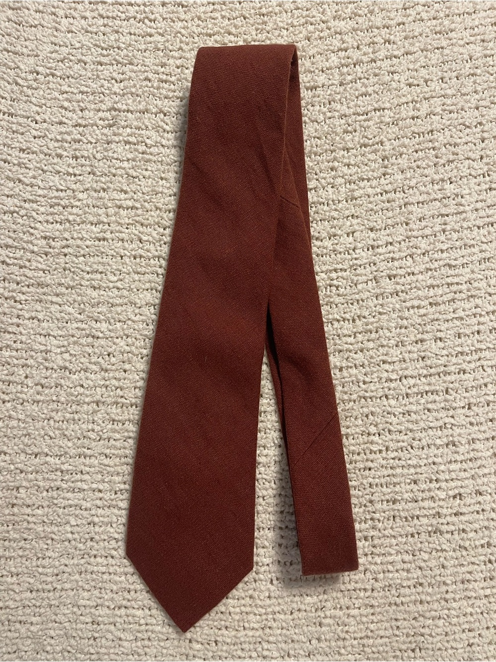 Men's Solid Brick Brown Dress Tie by